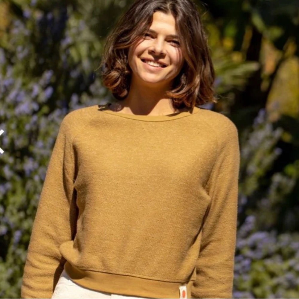 Mollusk California yellow crew neck sweater Medium